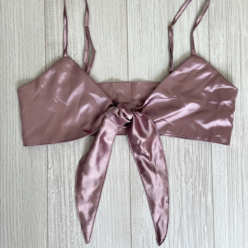 Silk Tie Crop Top